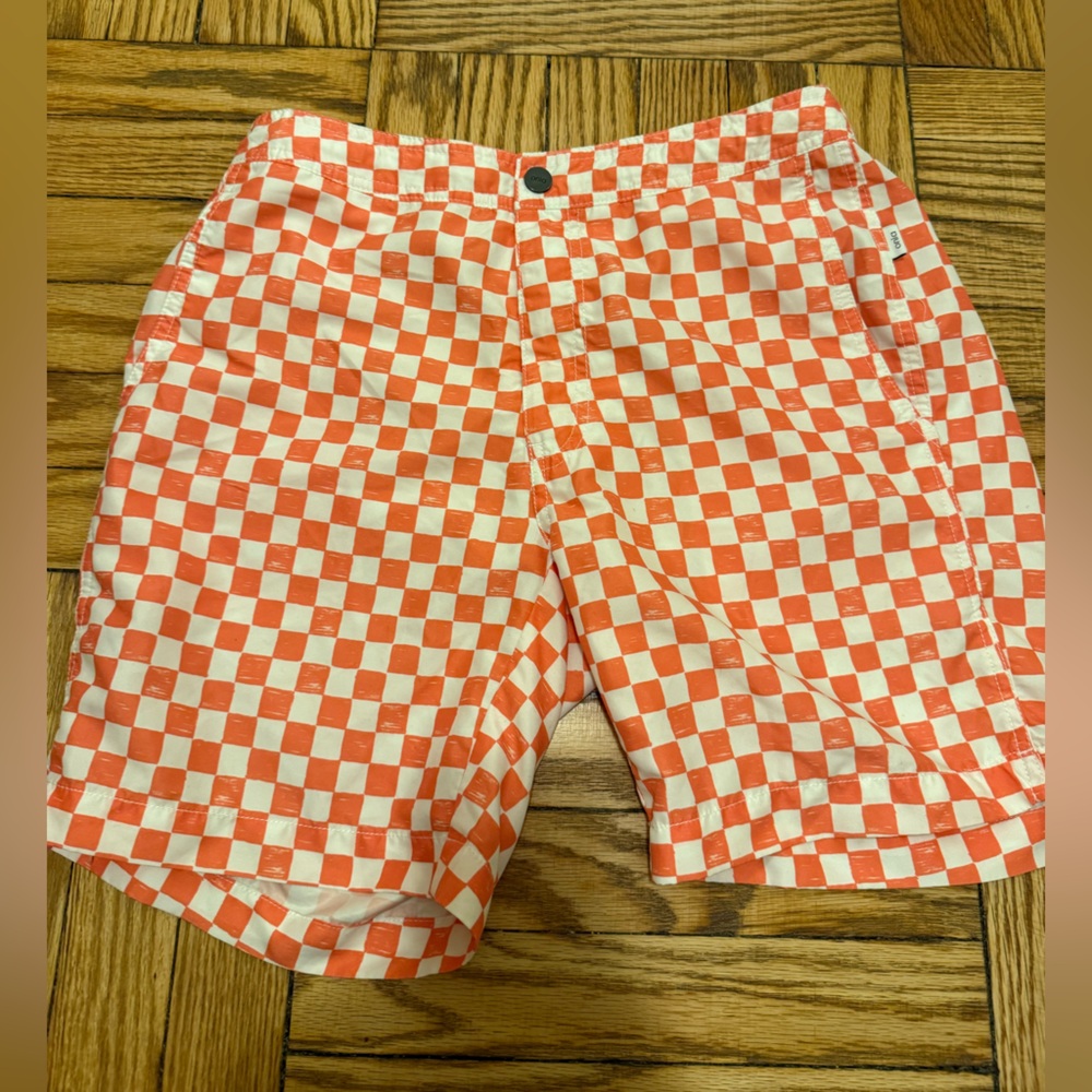 Onia Vibrant Checkered Swim Shorts